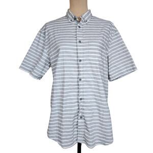 Old Navy Large Grey Gray Striped Shirt